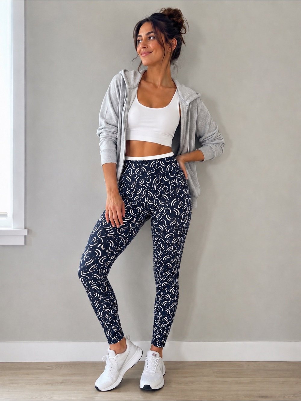 Johnny Was Ribbed Twisted Racerback Tank & Endurance High Waist Leggings Set XS